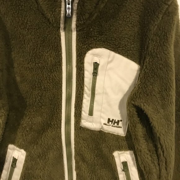 HELLY HANSEN Men’s ARMY GREEN NOME PILE JACKET TOP Size Medium - Picture 3 of 5